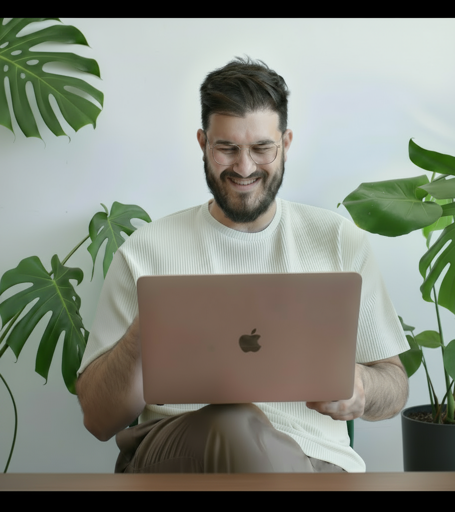 Person with a laptop